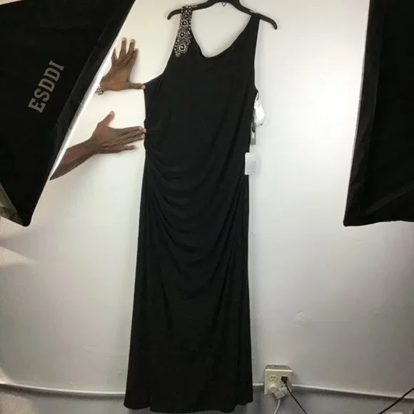 Vince Camuto Plus Size Embellished Gown Black 20W - Picture 4 of 14